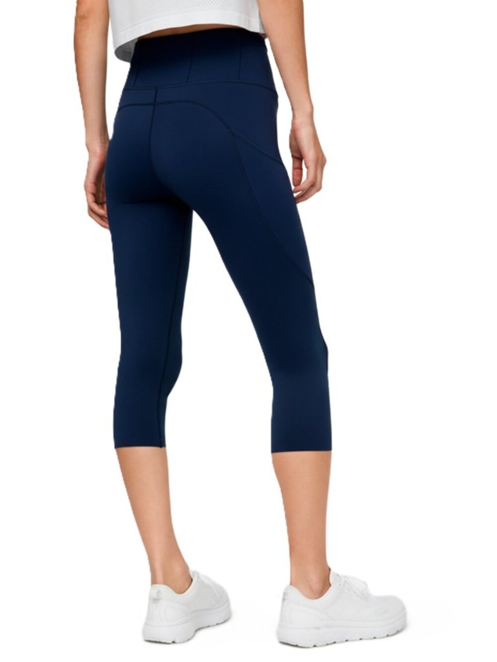 NWT LULULEMON Fast and Free HR Crop 19 Reflective Yoga Pant Navy 2 4 6 8 10 $118